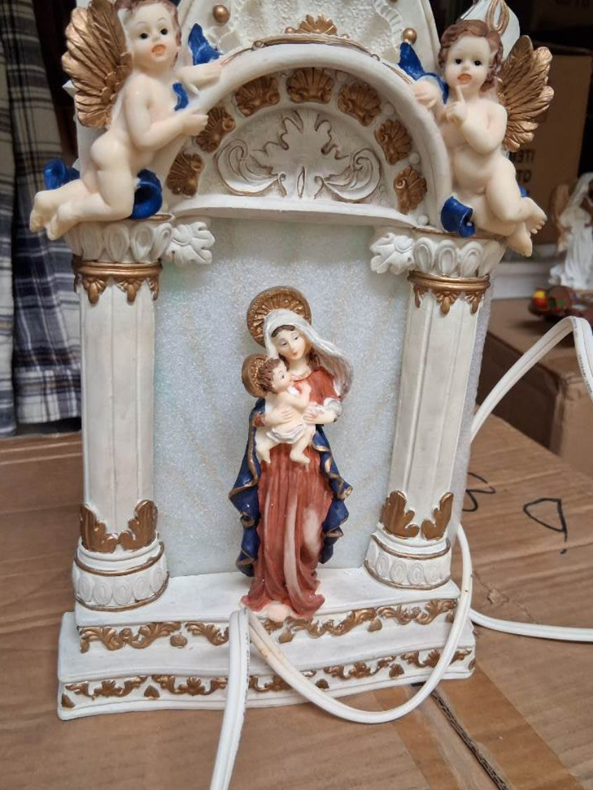 Antique Blessed Mother Religious Figure