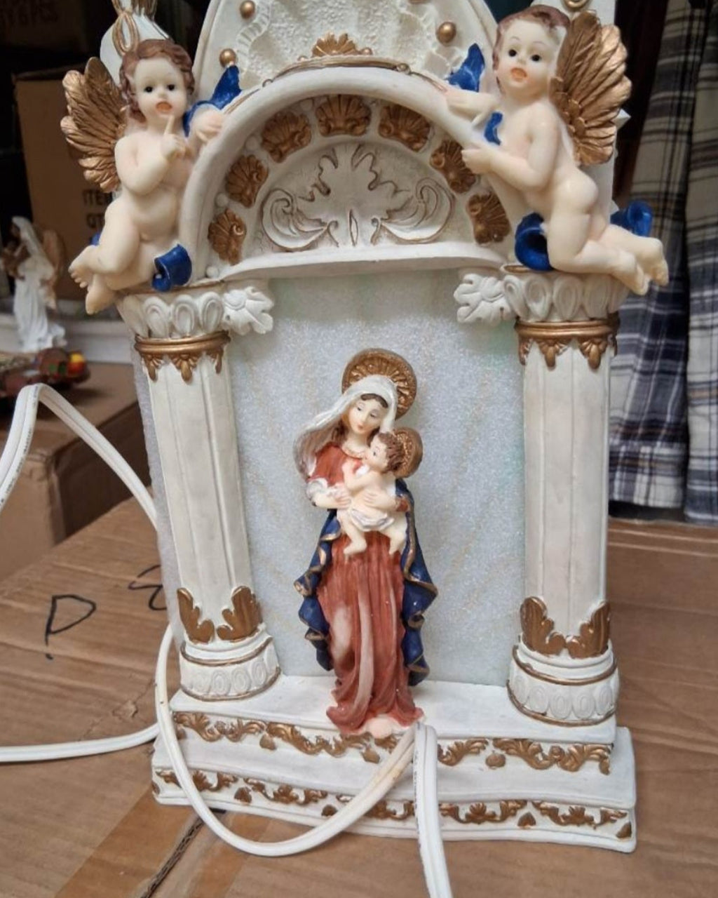Antique Blessed Mother Religious Figure