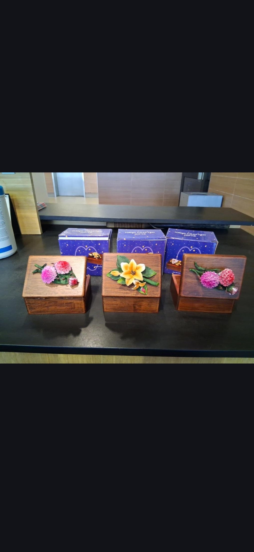 Floral Heirloom Wooden Treasure Box